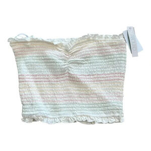 Abound Colorful Stripe Smocked Tube Top M